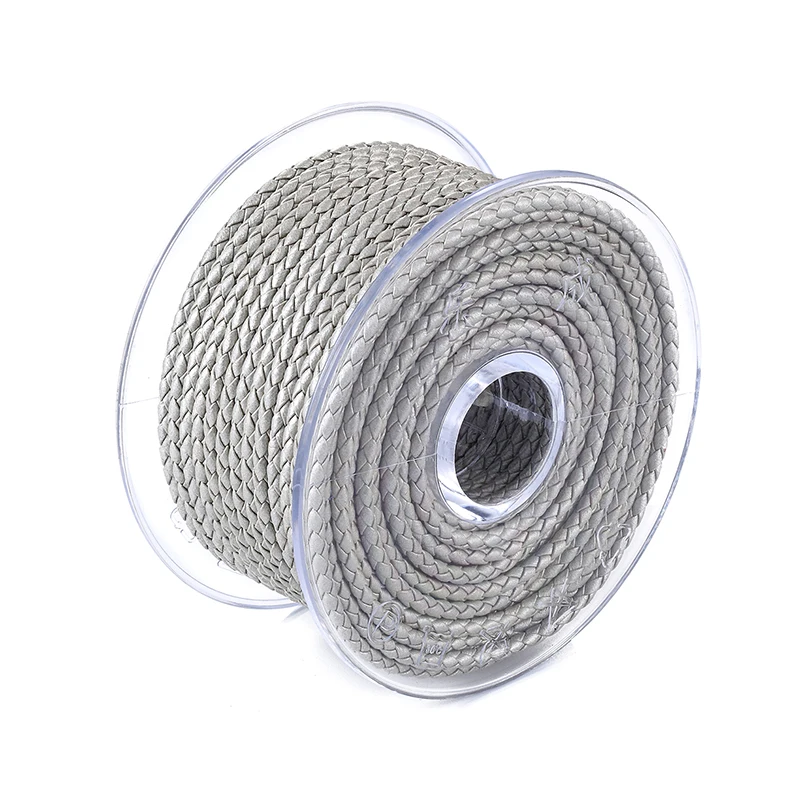 
Round Braided 8mm Width India Cow Genuine Multi Colored Leather Rope For Hand Making Jewelry 