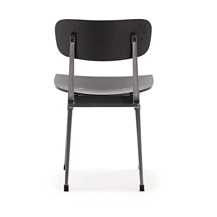 Contemporary Furniture and Home Furniture Bent Plywood Seat and Back Dining Chair Steel Restaurant Chair for Siting for Sale