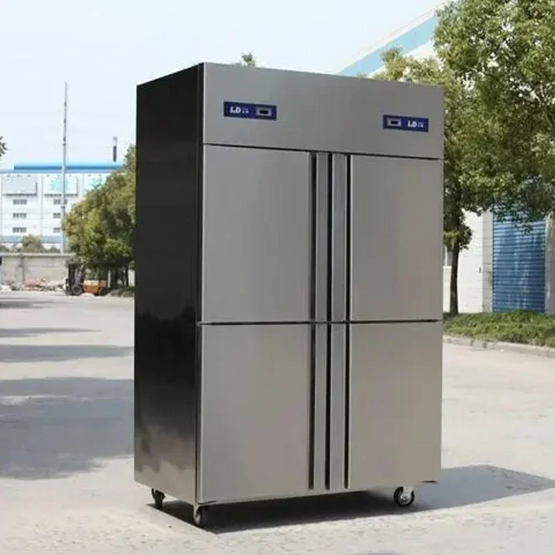 4 Doors Stainless Steel Freezer Commercial Kitchen Freezer Fridge Refrigerator Meat Fan Forced Freezer For Restaurant