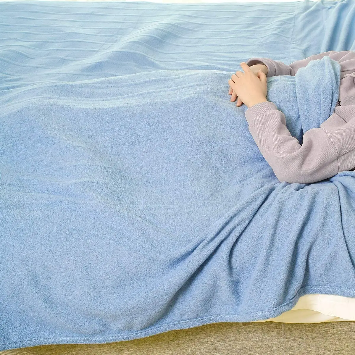 Electric Heated Throw Over Blanket Winter Heater King Queen Twin Full Size Dual Single Controller Blue Polar Fleece Bed Blanket