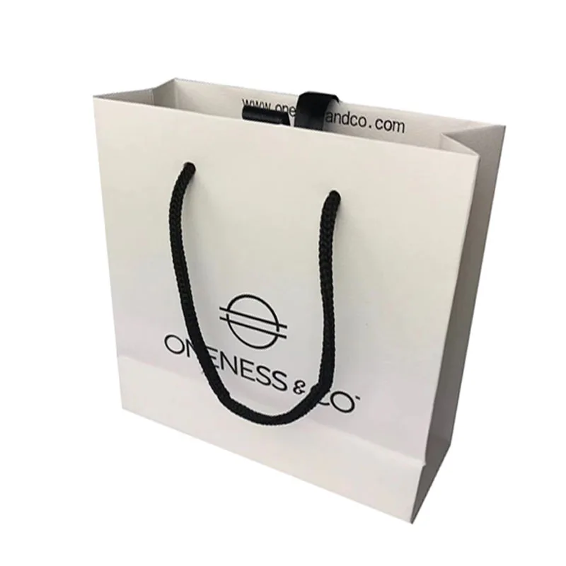 Custom Paper Gift Bag Shopping with Your Own Logo for Clothing Shoes Packaging