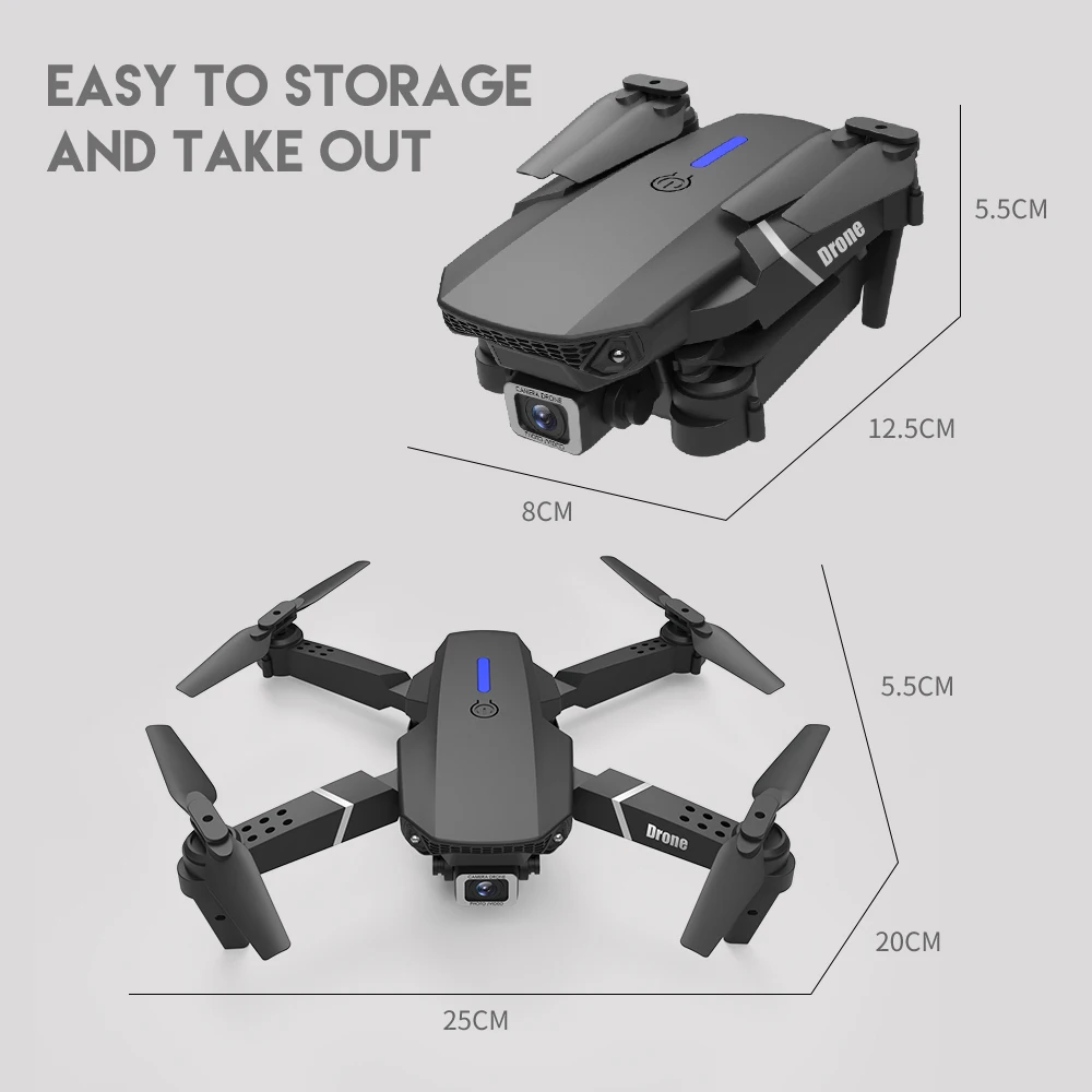 E88 Pro mini drone drones with 4k camera professional remote control battery accessories FPV drone for kids toys