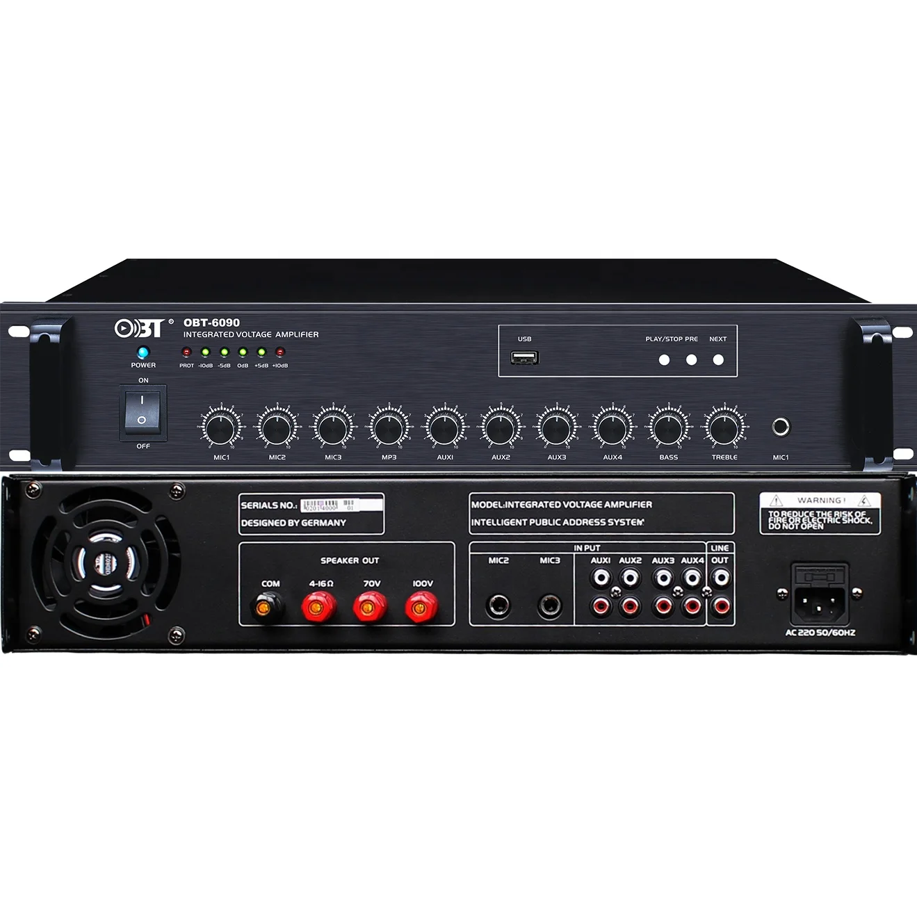 OBT-6090 профессиональный аудио Ip-усилитель звуковой микшер усилитель напряжения с основным сервером/Рабочей станцией