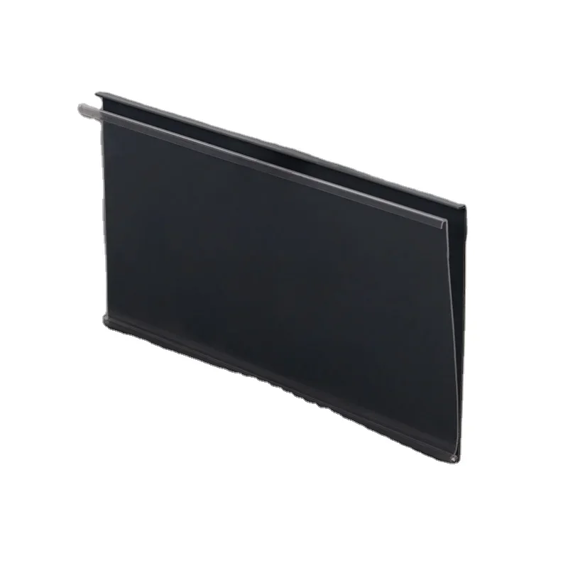 Shelf price label holder supermarket tag holder clear PVC plastic price tag