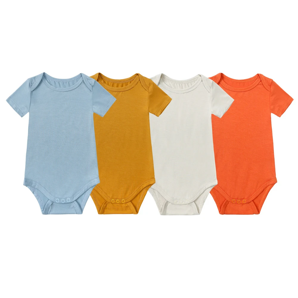 baby garments wholesale ropa de bebe Short Sleeve Jumpsuit Buttons Summer Unisex Newborn Baby Romper ODM ODM Supply