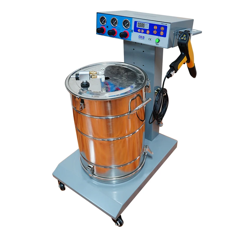 Electrostatic powder coating gun machine for steel chair
