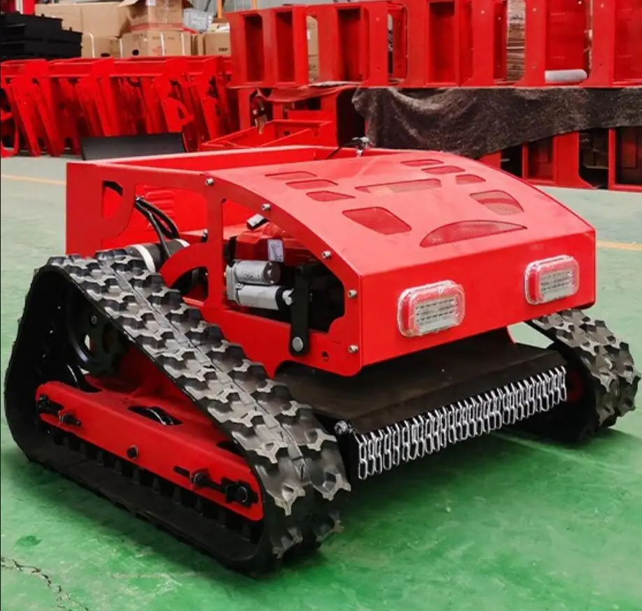 Fully automatic orchard lawn mower household self-propelled all-terrain crawler remote control lawn mower