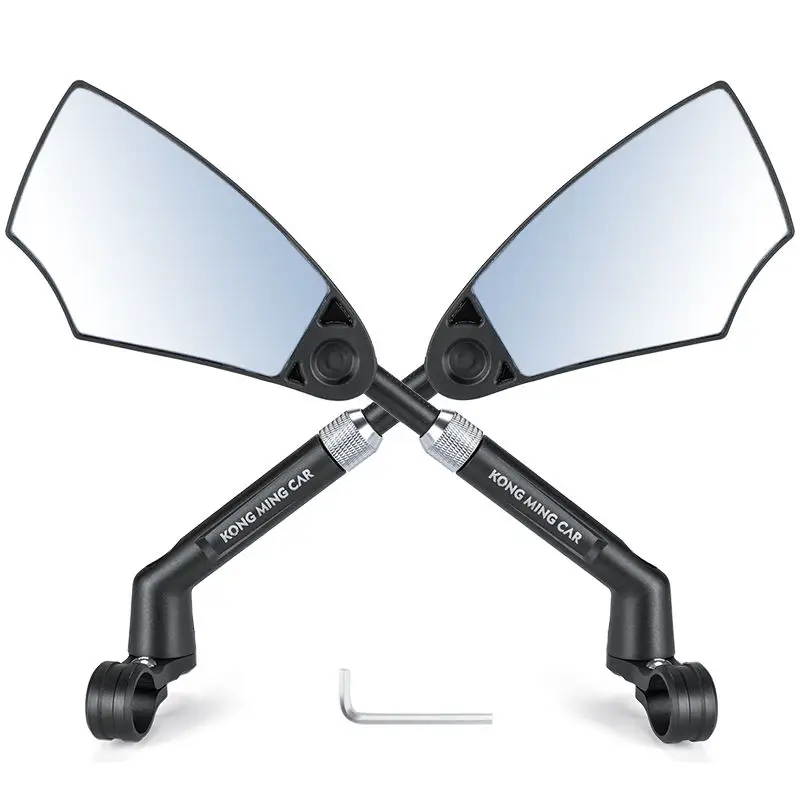 360 Degree Rotating Adjustable Bike Rearview Mirror Adjustable Telescopic Reflective Riding Mirror