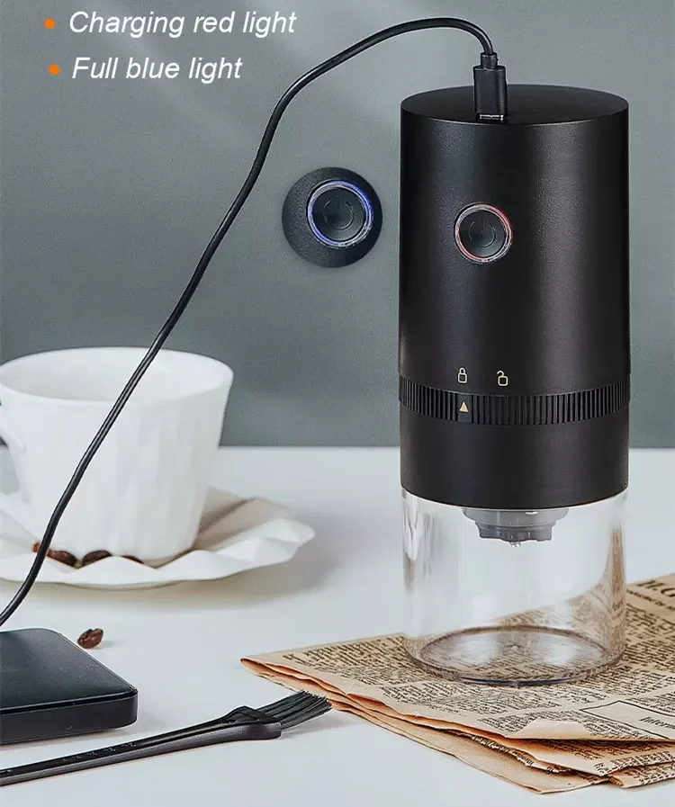 Kingze Barista Tools Electric Coffee Maker Portable Coffee Mills USB Rechargeable Coffee Grinder