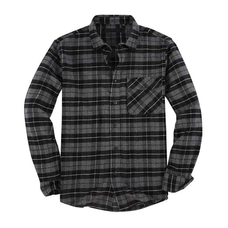 2020 New Arrive Men Casual Shirts Slim Fit Long Sleeve High Quality 100 Cotton Comfortable Plaid Flannel Shirts for Men