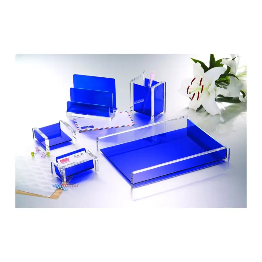 Wholesale Office Kids New Style Acrylic Tabletop Stationery Storage Set