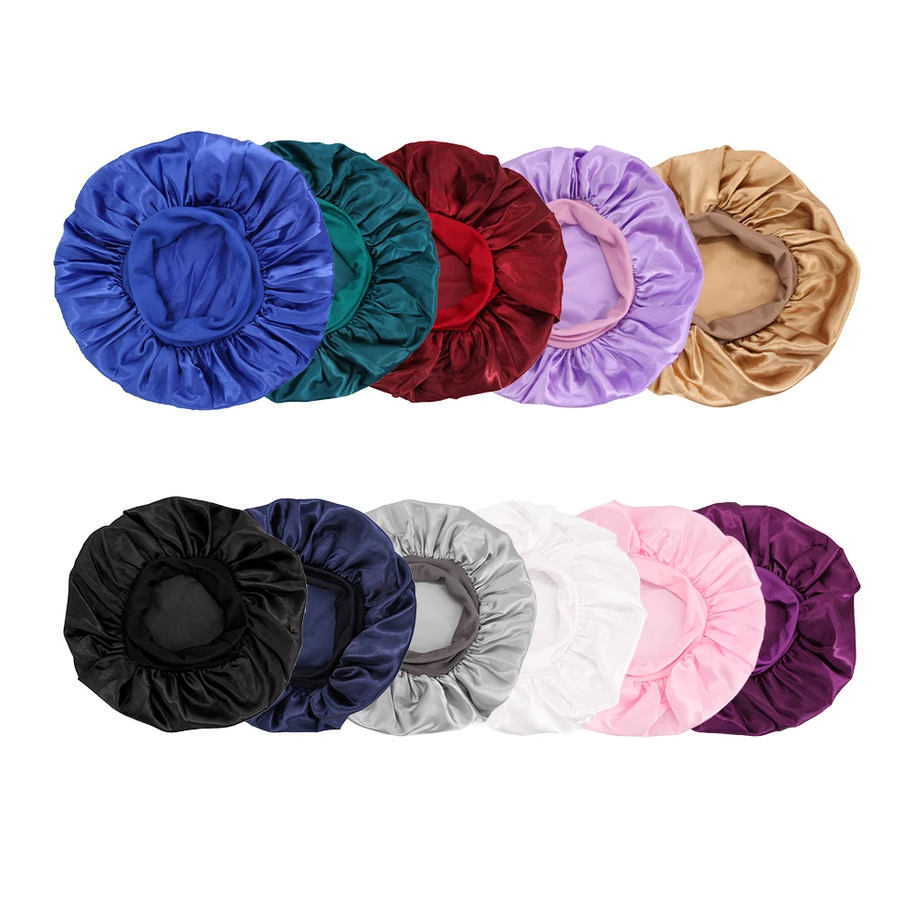 Оптовая продажа, двухслойные атласные шелковые дизайнерские повязки на голову с логотипом под заказ, Durag и головные уборы