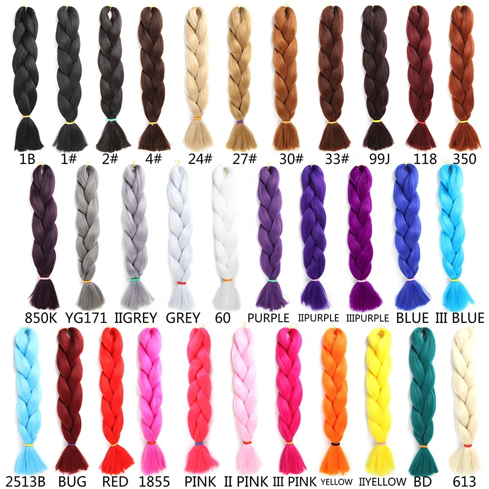 Factory Hot Sale Wholesale for African Braids Ombre Expression Jumbo Hair Braid Synthetic Braiding Hair