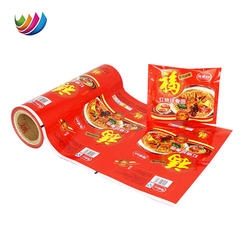 Roll Film Customization Instant Noodles Packaging Flexible Sachet Film Roll Food Grade Instant Ramen Packaging Bag For Food