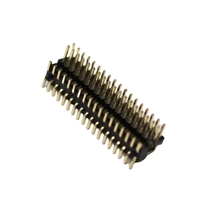 Hot sale pcb connector pitch1.27mm  Height1.6 1.0mm positions 2-50pin dip Straight 90 degree insulator male pin header connector