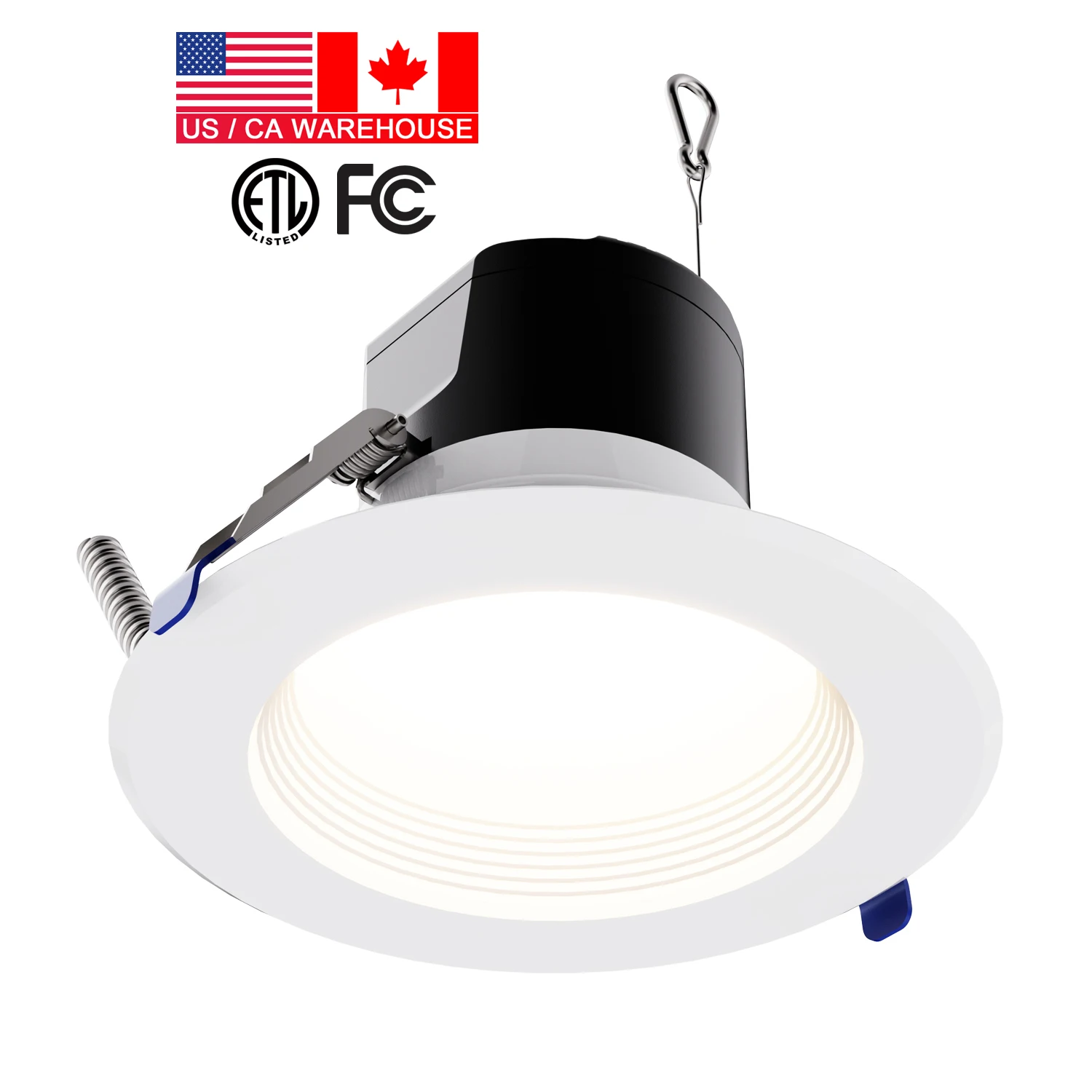 Commercial Indoor 5000K Round White DOB Spot Down Light Fixture 40W COB Dali Dimmable Recessed Led Downlight For Housing
