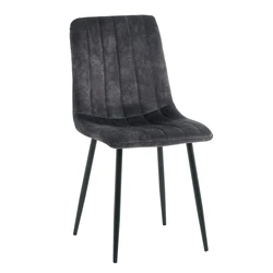 Best Quality Modern Black Painting Legs Velvet fabric Dining Room Chair