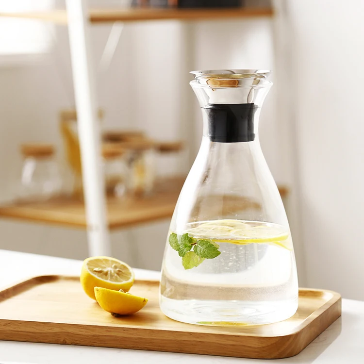 Wholesale High Quality 1L High Borosilicate Glass Water Jug New Design Kettle For Coffee Tea