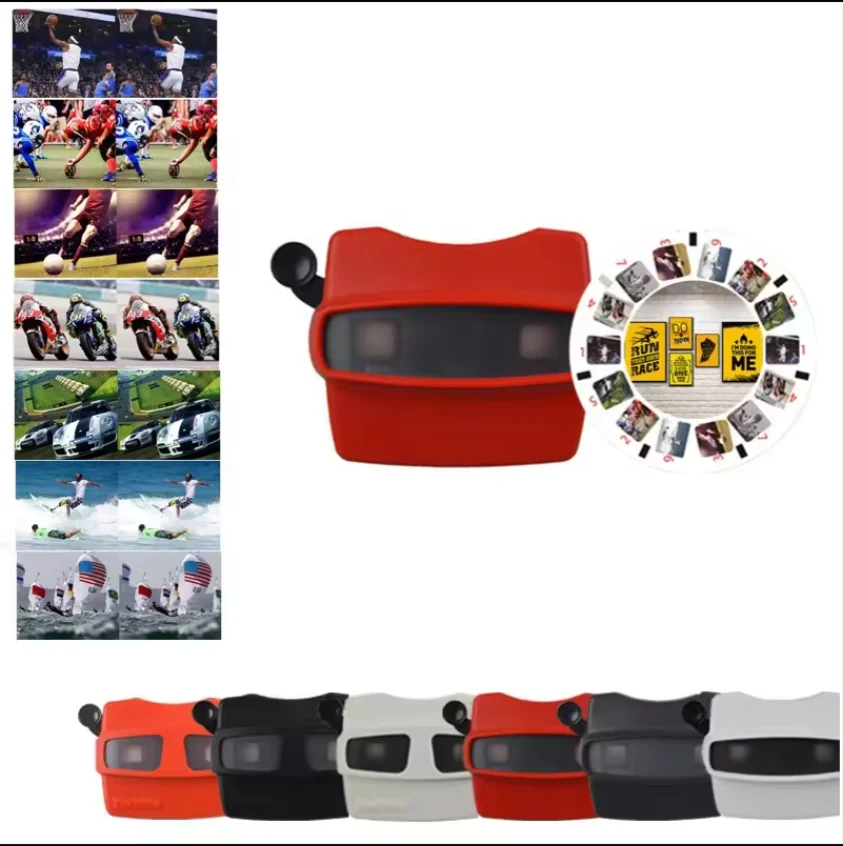 3D Animal Viewing Machine Stereo Turntable Viewing Machine Film Image Toy Gift Puzzle Viewer Retro Toys