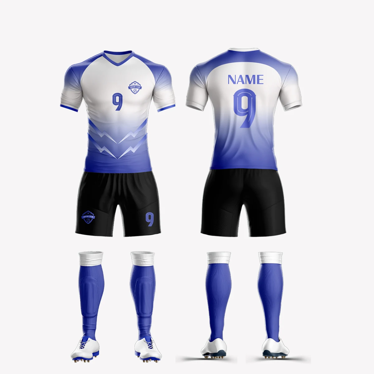 Sublimation Soccer Wear Custom Thai Quality Soccer Jersey Breathable Soccer Tracksuit Set Print Number Football Uniforms