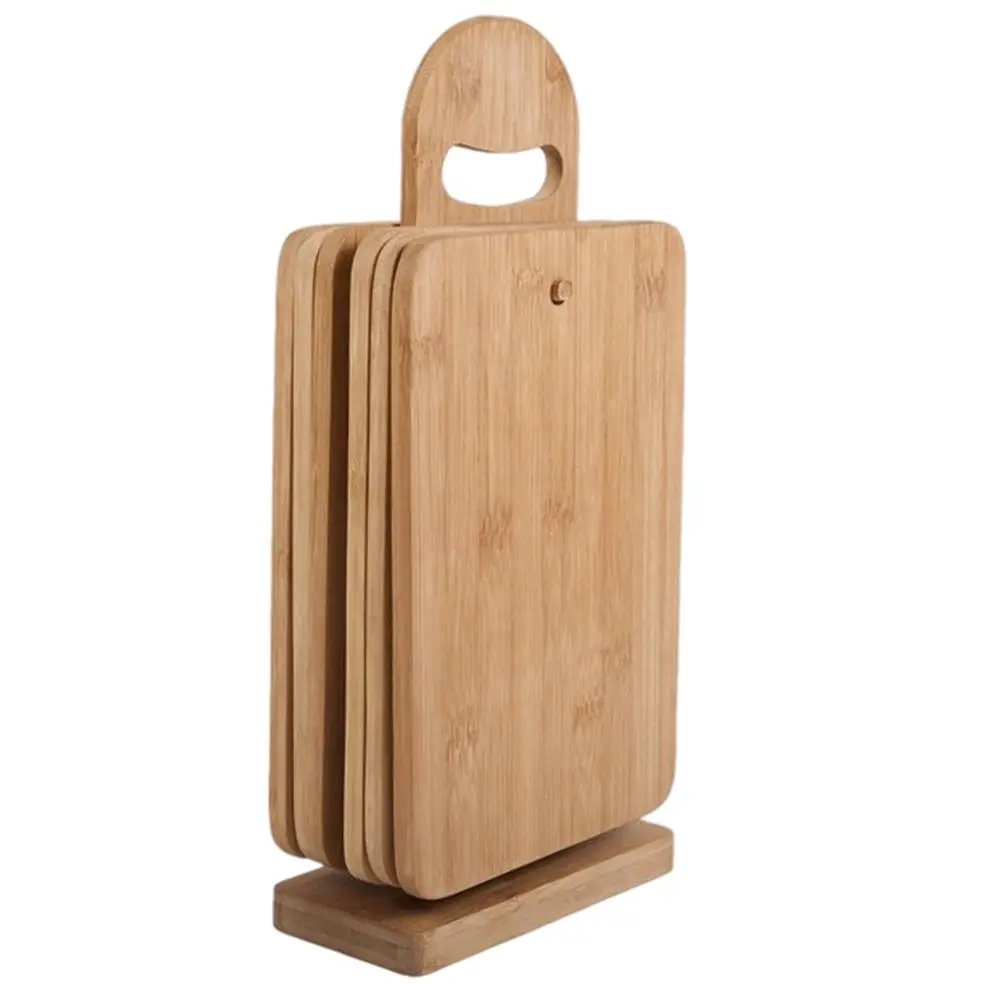 Wholesale Multifunctional Natural Bamboo Bread Pizza Meat Cutting Chopper Board Panels Sets