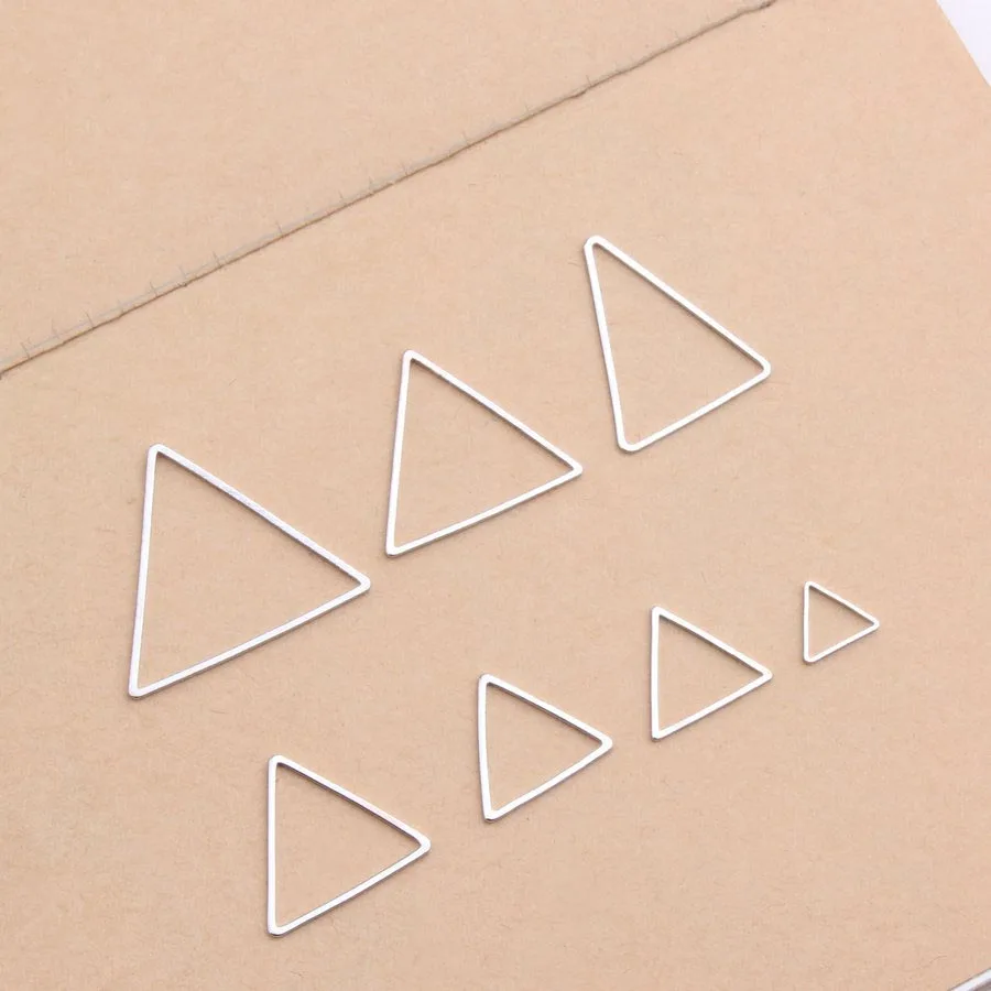 diy jewelry findings brass copper hollow triangle frame gold silver pendant plated geometric accessories for earrings making