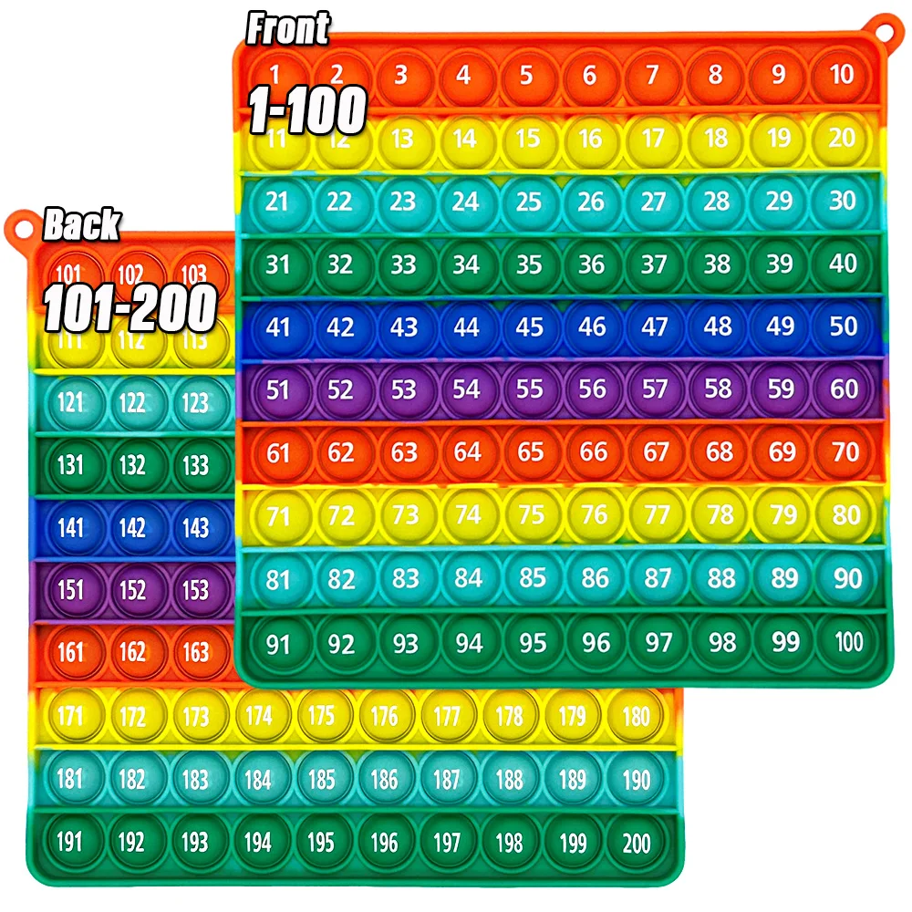 Multiplication Addition Numbers Letters CVC Words Phonics Math Practice Activity Fidget Pop Games, Learning Stationery Math Toys
