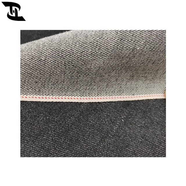 Customized japanese style classical vintage jeans 14 oz stock available red color line selvedge denim jeans fabric YHT6628803