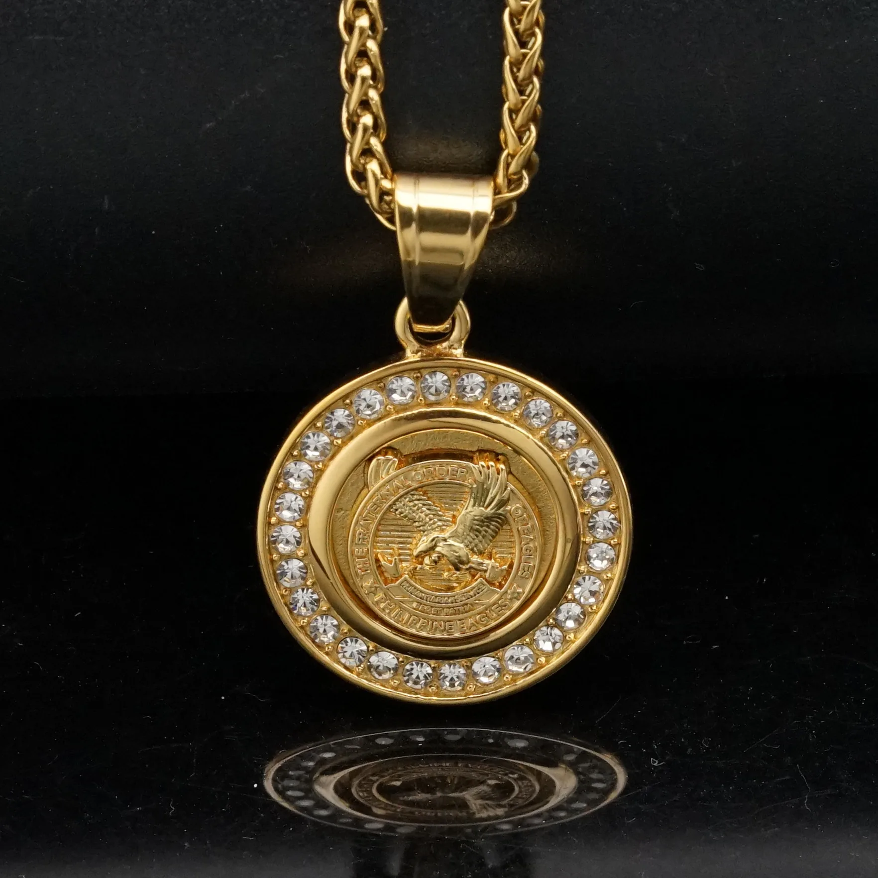 Подвеска с Филиппинским орлом 316l из нержавеющей стали на заказ 18K позолоченное мужское ожерелье