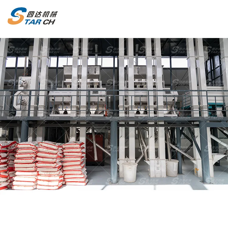 100TPD complete set paddy processing plant rice clean peeling husker machine for sale