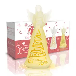 Angel Collectible Figurines, Indoor Ceramic Angels Statues Lights, Porcelain Tabletop Figurine Gifts
