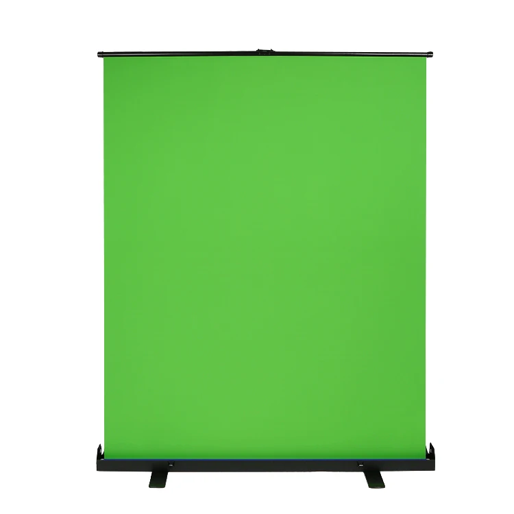 2*2.5M Green Screen Collapsible Backdrop Wrinkle-Resistant Ultra-Quick Setup Background for Streaming Video