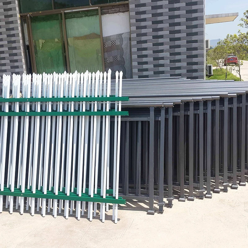 Wholesale 6ftx8ft garden black metal fences anti rust galvanized steel fence prices for Singapore