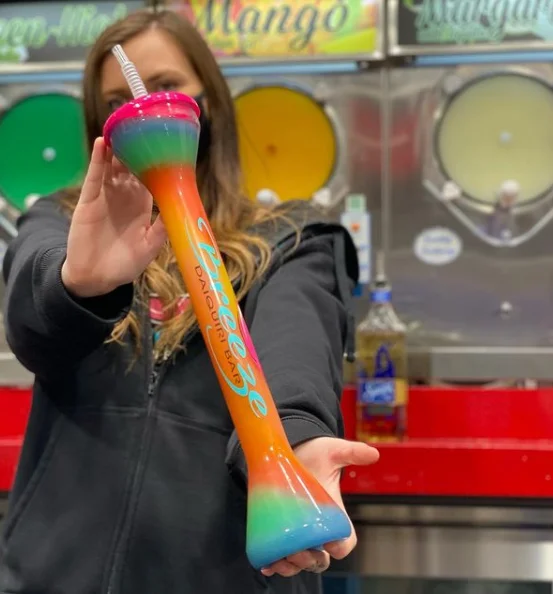 700ml/24oz long disposable plastic cup party slushy yard beer glass festival yard stick cups with lanyard