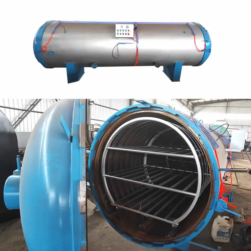 Round PLC control mushroom autoclave sterilizer retort substrate sterilizing machine