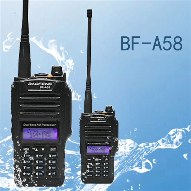Baofeng 5w Uhf Vhf Radio Two Way Wireless Walkie Talkie Outdoor Waterproof Handheld Vhf Uhf 136-174mhz ,400-520mhz BAOFENG A58