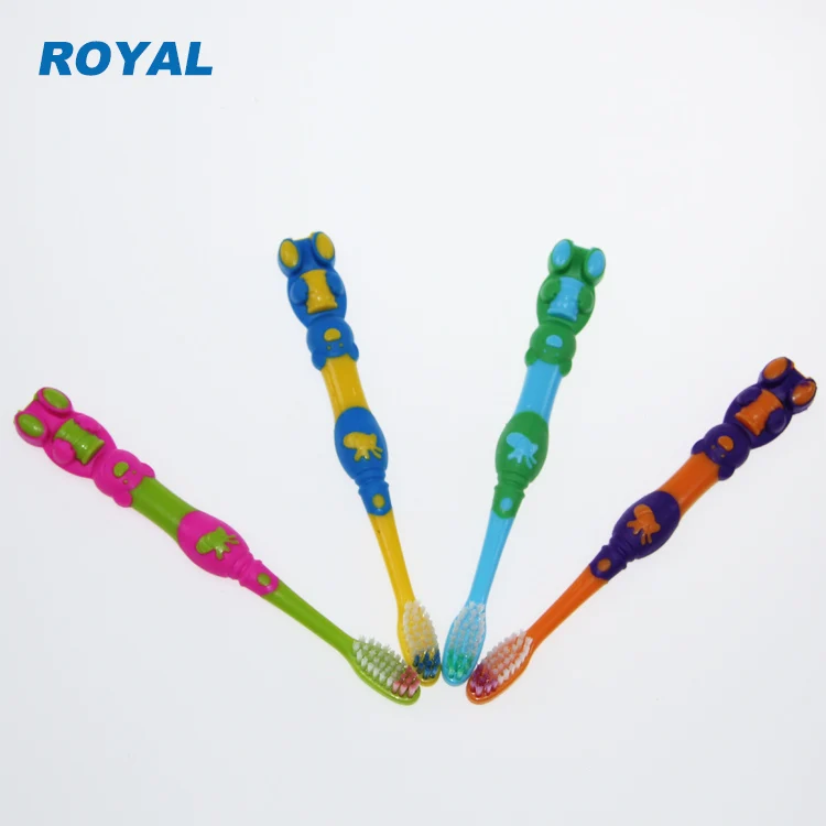Teeth Brush Kids Interesting Little Bear and Little Bee Animal Style Toothbrush for Children OEM with Cap Fashion Style
