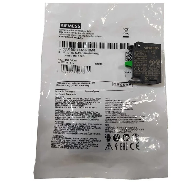 3SU1400-1AA10-1BA0 Новый и оригинальный кнопочный переключатель вспомогательный КОНТАКТНЫЙ