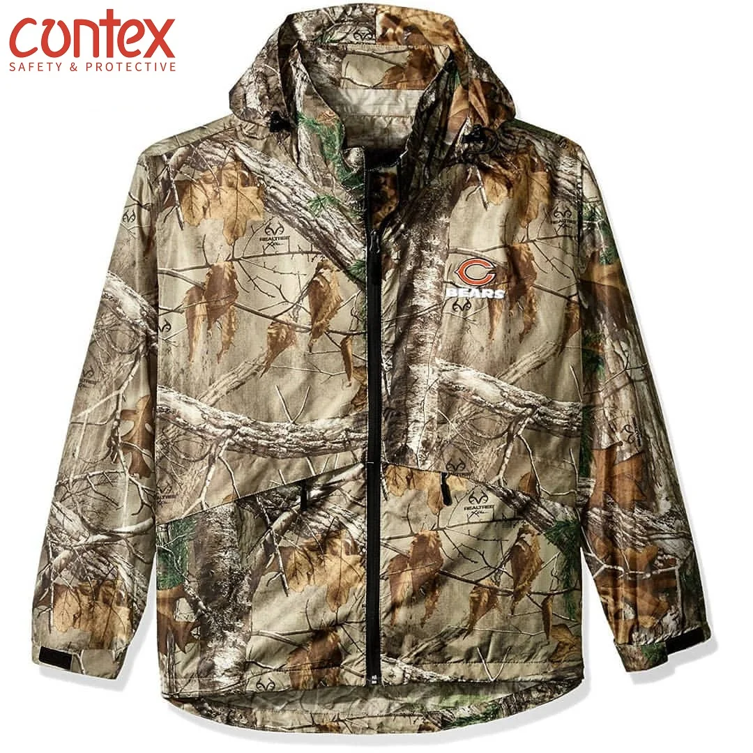 
Custom Waterproof Softshell Realtree Tape Seam Hunting Camouflage Hoodie Jacket 