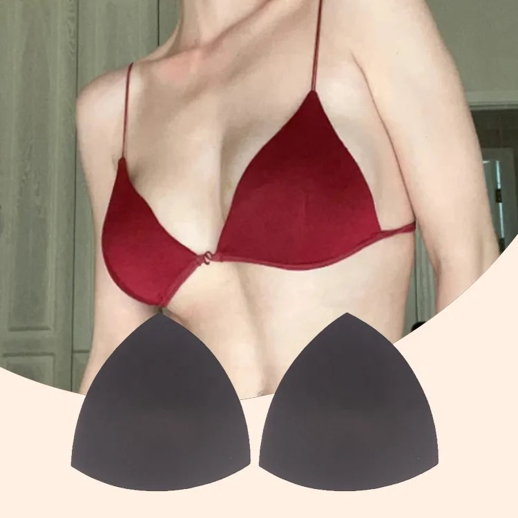 Hot Selling Comfortable Woman S1Triangle Bra Cup Pad Long Strapless Dress for Swimwear Sports Underwear Made of Sponge and Foam