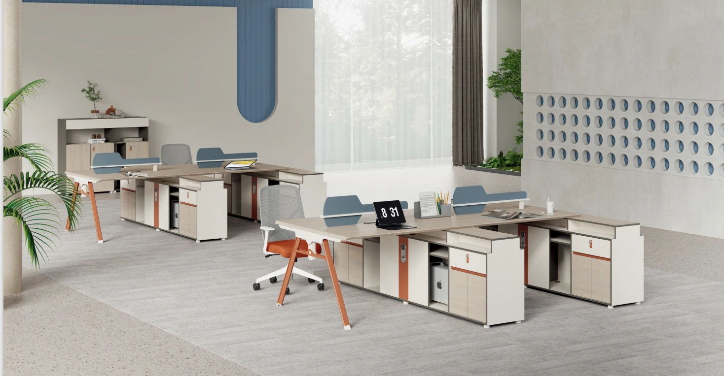 Modern Design 4 Person Office Furniture Workstation Desk