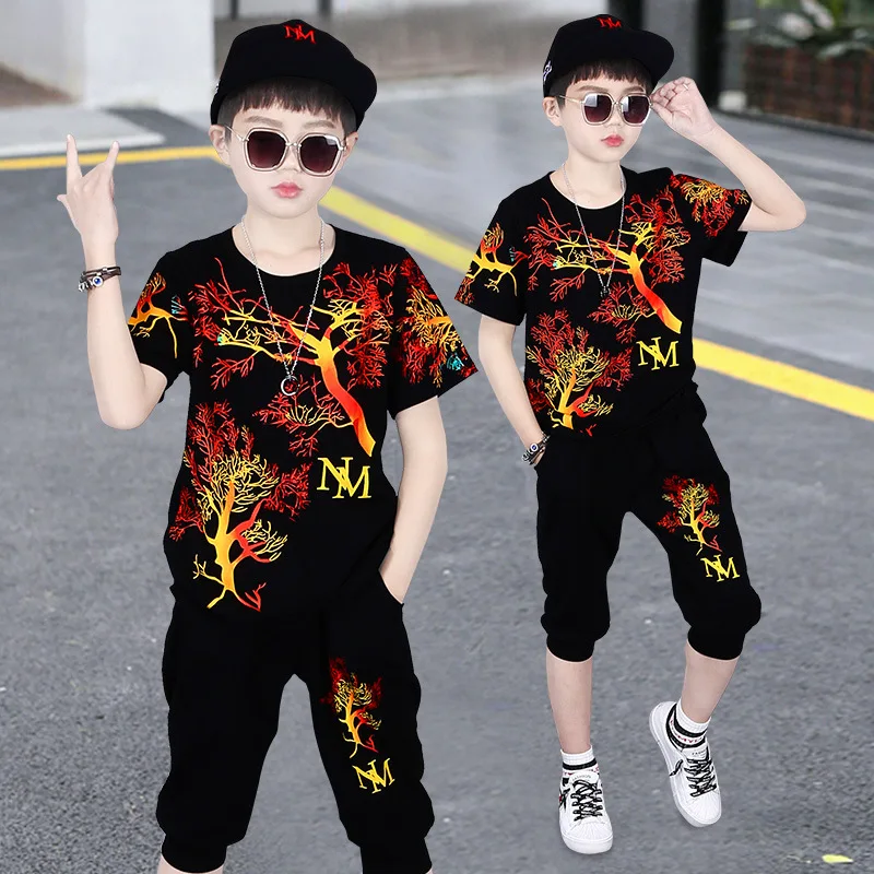 2021 Kids Boutique 2pcs Boy Clothing Sets Short Sleeve Summer Kids Clothing Baby Clothes