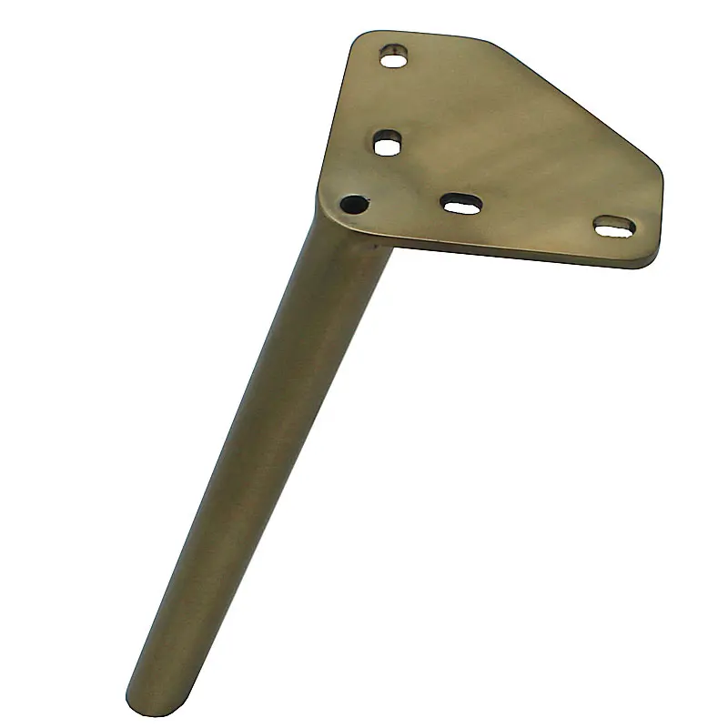 Metal Corner Chrome Iron Hardware Sofa Leg y Shaped Screw In Bed Legs Stainless Steel Golden Sofa Legs
