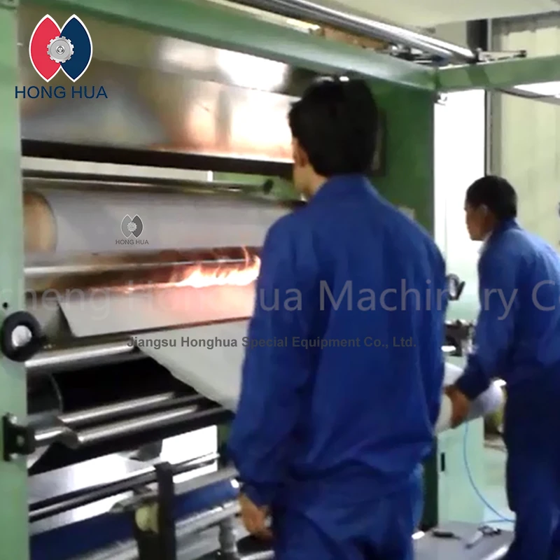 HHLM01 Spot Triple 3  Layers Liquid glue Eva Leather Foam Sponge Fabric Flame Lamination Machine for Car Interiors