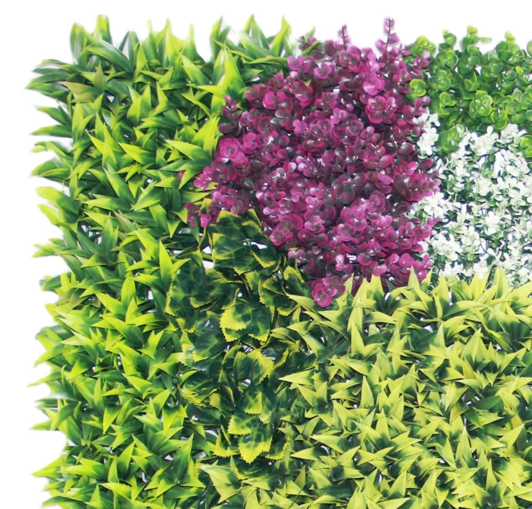 Outdoor Artificial Grass Wall Backdrop Panel Plastic Artificial Foliage Wall Green Wall for Garden or Lawn Artificial Flower