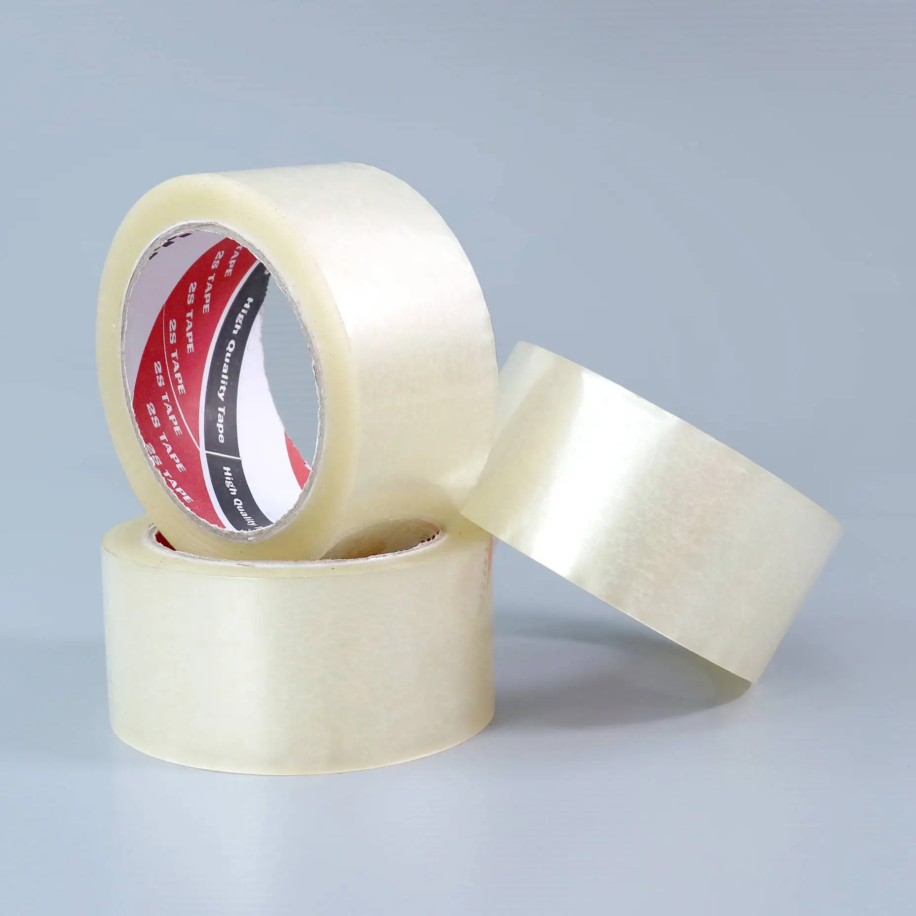 Малайзия высокое качество оптовая продажа биаксиально-ориентированной пластиковой ленты 48 мм X 100 ярдов Концевая заделочная муфта лента чувствительная к давлению клей-герметик с упаковочными лентами