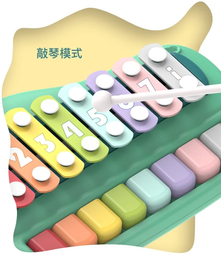 new style plastic miniature toy instruments piano and crocodile toy xylophone