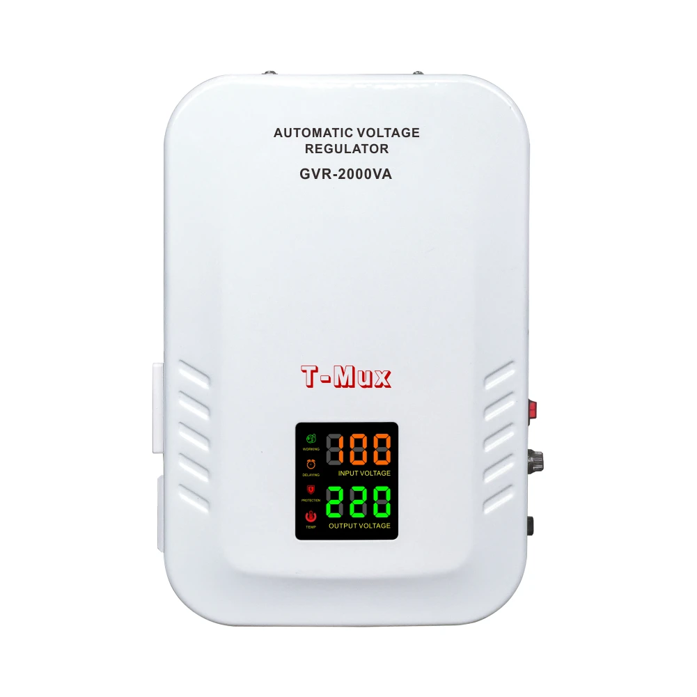  Автоматический регулятор напряжения 220v настенное крепление бытовую технику мощностью 2kw 2000va автоматический переменного тока стабилизатор для кондиционера