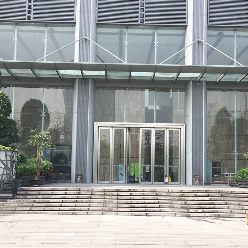 Commercial Aluminum Sun Shade Tempered Glass Canopy for Front Door Awnings