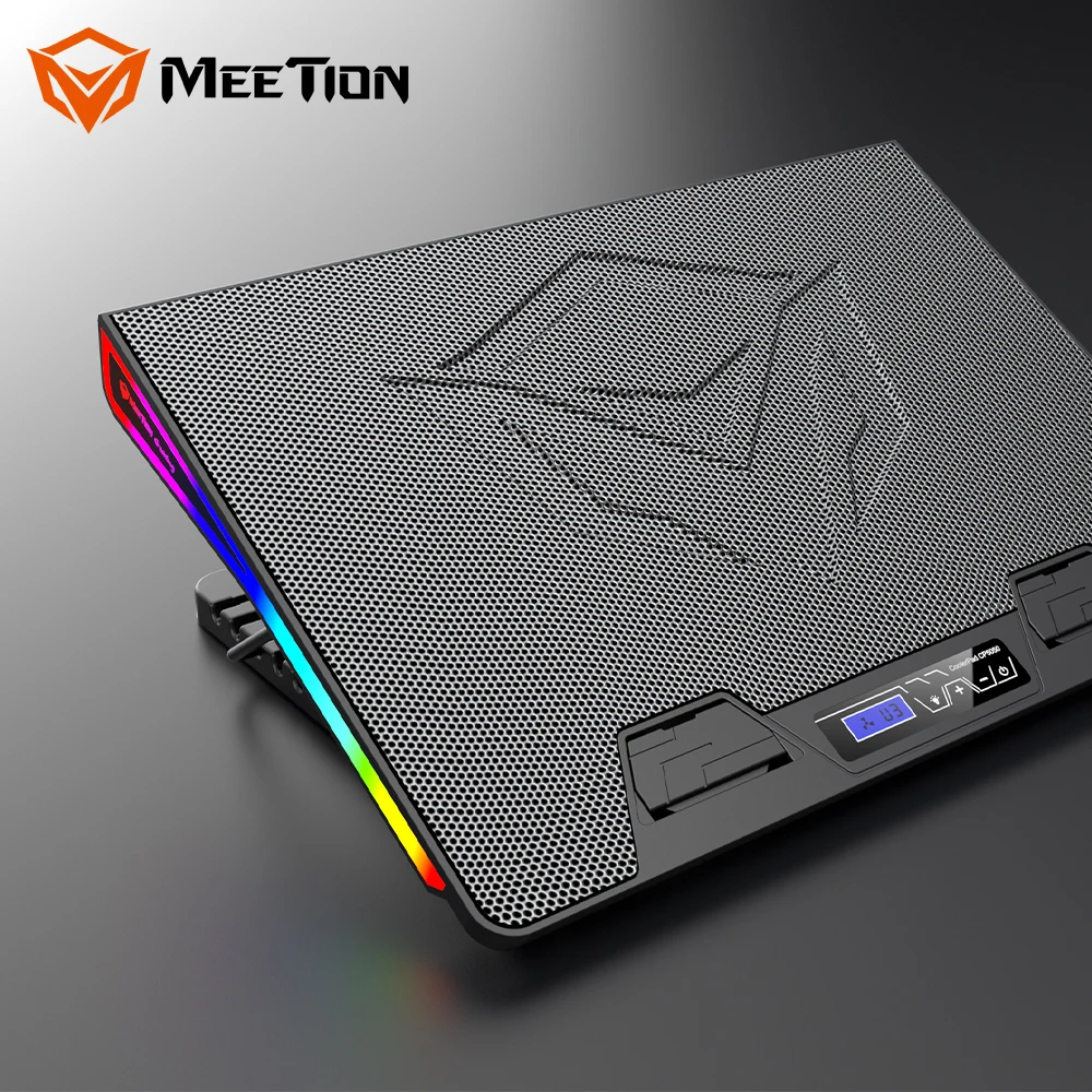 Meetion CP5050 Регулируемый для ноутбука диагональю 17 дюймов Macbook Pro 15 стенд игровой Rgb охлаждающая подставка